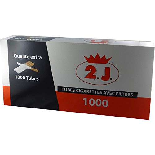 Lote de 4000 tubos de cercado extra en su caja, 4 cajas de 1000 tubos de altísima gama con filtro de la marca francesa, paso a carecer para el fumador de tabaco a enrollar o Tuber