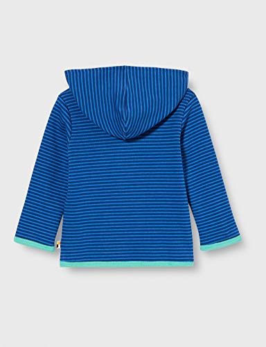 loud + proud Reversible Hooded Jacket Organic Cotton Chaqueta, Azul (Ultramarine Ul), 74/80 para Bebés