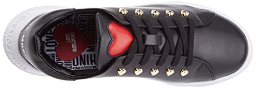 Love Moschino, Scarpe da Donna, Collezione Estate Zapatos de Mujer, colección Primavera Verano 2021, Negro, 39 EU