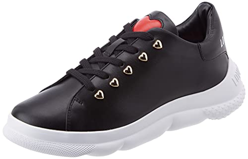 Love Moschino, Scarpe da Donna, Collezione Estate Zapatos de Mujer, colección Primavera Verano 2021, Negro, 39 EU