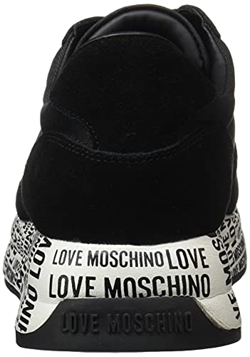 Love Moschino, Scarpe da Donna, Pre Collezione Autunno Inverno 2021, Zapatillas Mujer, Negro, 37 EU