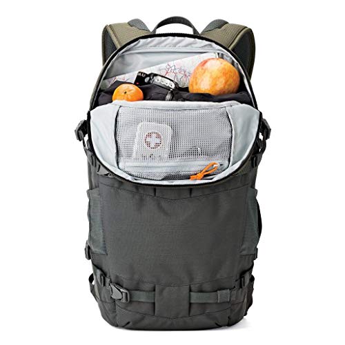 Lowepro Mochila Flipside Trek 450, Mochila de Fotografía para DSLR y Lentes, Mochila de Cámara para Portátil, Tableta, Accesorios de Fotografía, Trípode, Color Gris, 28.5 x 21 x 49 cm