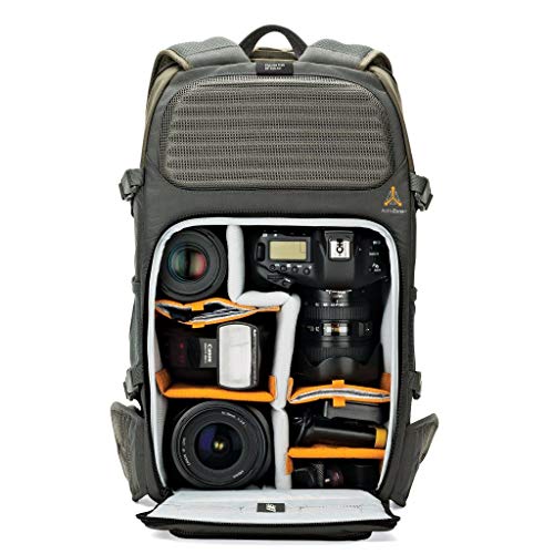 Lowepro Mochila Flipside Trek 450, Mochila de Fotografía para DSLR y Lentes, Mochila de Cámara para Portátil, Tableta, Accesorios de Fotografía, Trípode, Color Gris, 28.5 x 21 x 49 cm