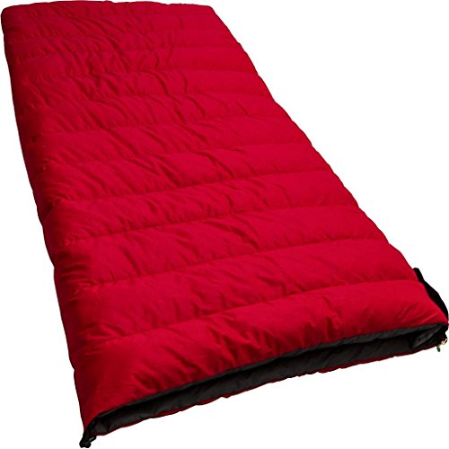 LOWLAND OUTDOOR® Ranger Lite - Saco de Dormir de plumón (210 x 80 cm), Color Rojo