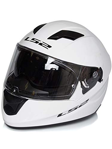 LS2 Casco de moto STREAM EVO Blanco, Blanco, S