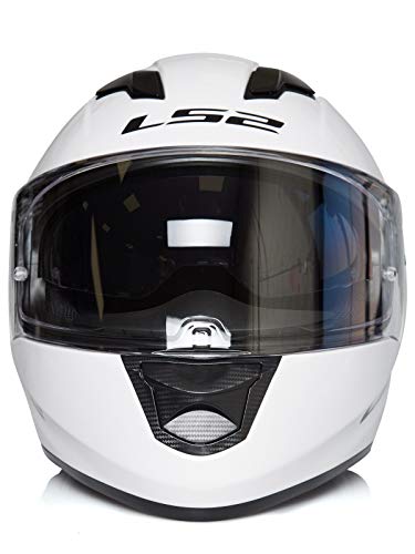 LS2 Casco de moto STREAM EVO Blanco, Blanco, S