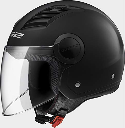 LS2, casco moto jet Airflow negro mate, XL