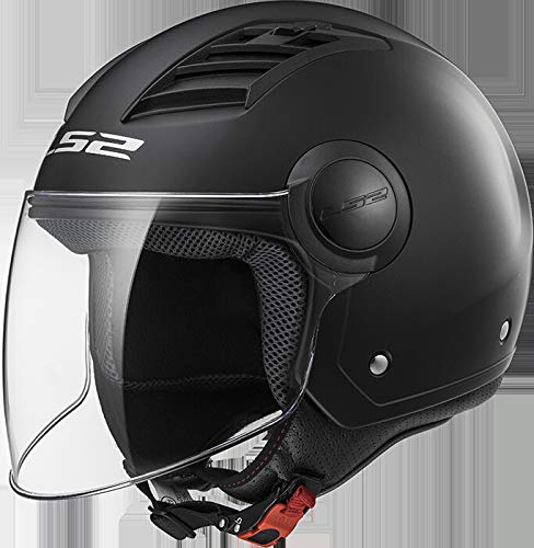 LS2, casco moto jet Airflow negro mate, XL