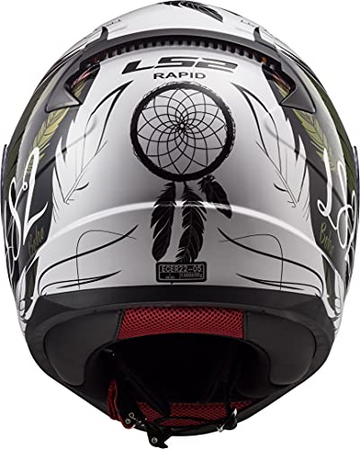 LS2 Rapid Boho Casco de Moto, Hombre, Multicolor, S