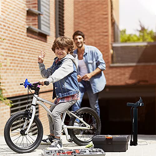 LSEEKA Mini Bomba para Bicicleta, 120 PSI Bombas De Aire para Bicicletas con Manguera Flexible y Adaptadores con Bolsa De Almacenamiento