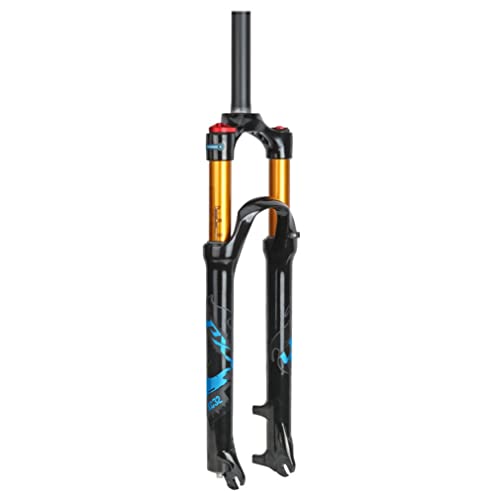 LSRRYD MTB 26/27.5/29 Pulgadas Aire Horquilla De Suspensión 1-1/8 Disco Freno Horquillas 100mm Recorrido 9mm Liberación Rápida Horquilla Delantera 1680G (Color : Blue HL, Size : 27.5'')