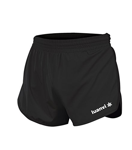 Luanvi Gama Pantalones Cortos de Atletismo, Hombre, Negro, L