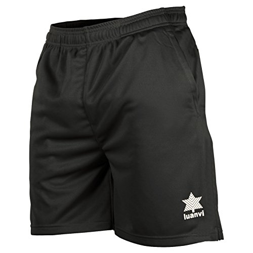 Luanvi Walk Bermudas de Tenis, Hombre, Negro, M