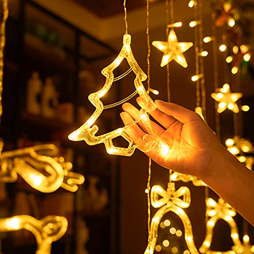 Luces Navidad - Adornos Navidad Exterior con 161 LED 8Modos&7 Estrellas 7 Luces, Guirnaldas Luces Interior Habitacion