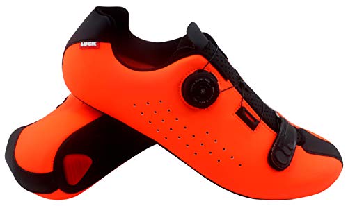 LUCK Isasa Zapatillas Ciclismo Carretera, Naranja, 42 EU