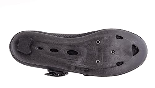 LUCK Zapatilla Ciclismo Carretera CALIPSO para Hombre y Mujer | Suela de Carbono | Cierre Milimétrico | Bicicleta de Carretera (43, Negro)