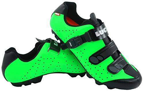 LUCK Zapatillas de Ciclismo MTB ODÍN con Suela de Carbono y Cierre milimétrico de precisión. (38 EU, Verde)