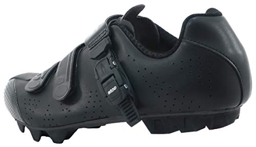 LUCK Zapatillas de Ciclismo MTB ODÍN con Suela de Carbono y Cierre milimétrico de precisión. (40 EU, Negro)