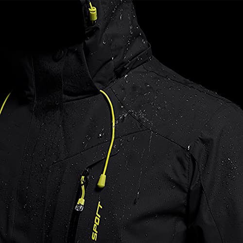 LUI SUI Chaqueta impermeable para hombre Deportes al aire libre Senderismo Montañismo Abrigo Ligero Camping Impermeable a prueba de viento