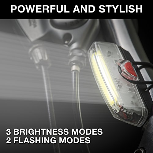 Luz de Bicicleta Delantera Recargable USB Apace Illuma ZT3000 Potente LED faro Delantero Bici Lúmenes de Alta Potencia Muy Brillantes para Seguridad de Ciclismo Óptima hasta 12 Horas