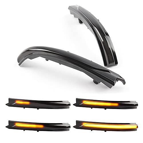 Luz de señal de giro de la lente del espejo 2pcs DIRIGIÓ Gire la señal Dynamic Lights Blinker compatible con KIA K5 Optima Mk4 jf 2016-2020 Lámpara de espejo retrovisor de cáscara ennegrecida