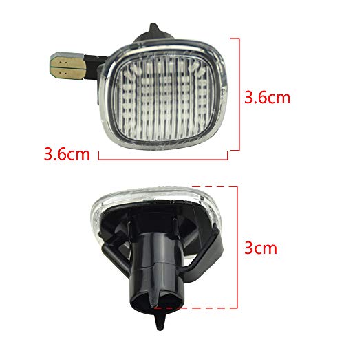 	 Luz De SeñAl De Giro Indicadora De Luces Laterales para Seat Cordoba Ibiza Mk2 Leon Mk1, Luz Repetidora De Marcador DináMico Led De 12 V, Carcasa De ABS, 2 Piezas