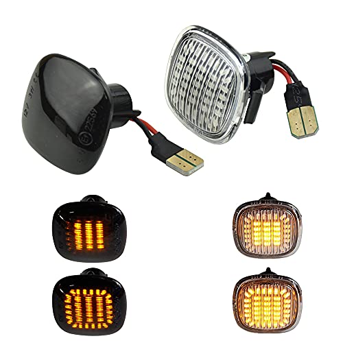 	 Luz De SeñAl De Giro Indicadora De Luces Laterales para Seat Cordoba Ibiza Mk2 Leon Mk1, Luz Repetidora De Marcador DináMico Led De 12 V, Carcasa De ABS, 2 Piezas