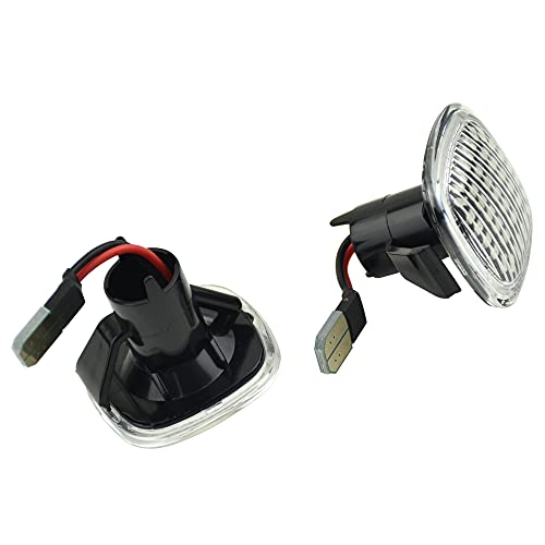 	 Luz De SeñAl De Giro Indicadora De Luces Laterales para Seat Cordoba Ibiza Mk2 Leon Mk1, Luz Repetidora De Marcador DináMico Led De 12 V, Carcasa De ABS, 2 Piezas