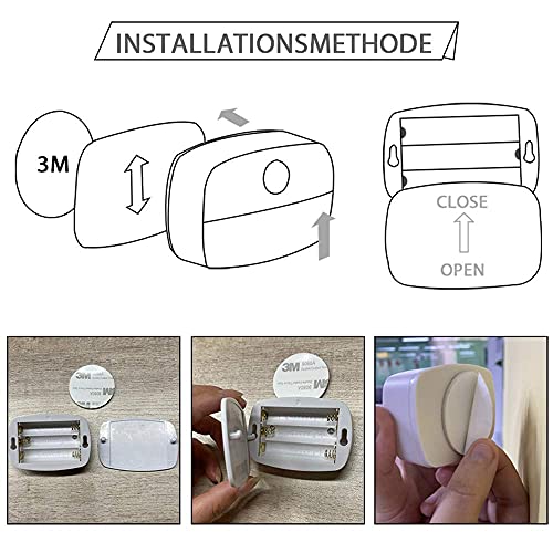 Luz Nocturna con Sensor Movimiento ,[2 unidades] Luz de Noche con Sensor de Movimiento,Luces que Funcionan con Pilas, Adecuada para Dormitorio,Baño,Inodoro,Escaleras,Pasillo,Cocina,Habitación