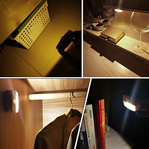 Luz Nocturna Sensor Movimiento,Luz De Noche, [2 unidades] Luz Con Sensor De Movimiento a Pilas,Luz Quitamiedos Infantil, Baño, Cocina, Para Dormitorio, Pasillo, Escaleras, Energéticamente Eficiente
