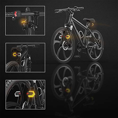 Luz trasera para bicicleta, intermitentes para bicicleta, luz de advertencia de seguridad delantera y trasera, con mando a distancia, carga USB, indicadores de bicicleta impermeables