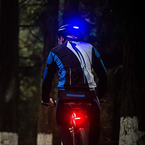 Luz Trasera para Bicicleta Potente (2 Paquetes) Luz de Seguridad LED Recargable USB Piloto Luz Trasera Impermeable para Ciclismo Súper Brillante Rojo Verde Azul 7 Modos Adecuada para Bici de Carretera