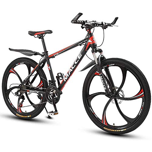 L&WB Bicicleta De Montaña De 26 Pulgadas, Adecuada Desde 165 Cm, Freno De Disco, Circuito De 27 Velocidades, Suspensión Completa, Bicicleta De Niño Y Bicicleta para Hombres,Rojo