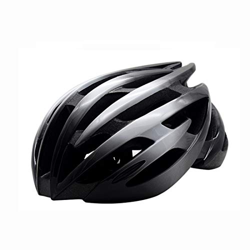 LXJ Casco de ciclismo para hombre cómodo transpirable casco de bicicleta de carretera cascos de bicicleta totalmente formados (Negro-blanco)