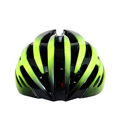 LXJ Casco de ciclismo para hombre cómodo y transpirable casco de bicicleta de carretera totalmente en forma de cascos de bicicleta (Negro-Verde)