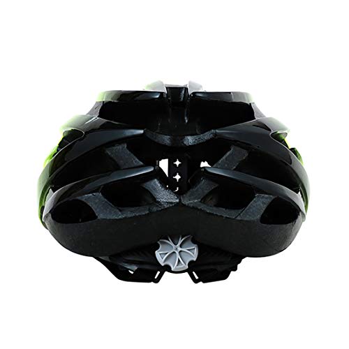 LXJ Casco de ciclismo para hombre cómodo y transpirable casco de bicicleta de carretera totalmente en forma de cascos de bicicleta (Negro-Verde)