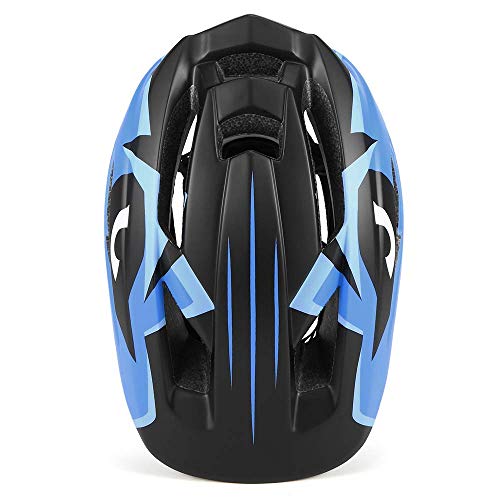 LXYDD Casco para niños Casco para niños con mentonera,Mentonera Desmontable,13 Orificios de Ventilación,Casco para Bicicleta para niñas y niños,Adapta al tamaño de la Cabeza 48-56cm,Dark Blue