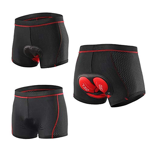 LXZH Bicicletas Mountain Bike Pantalones Cortos Hombre, Culotes Ciclismo MTB Pantalon Descenso, Verano Deporte Ropa de Ciclismo con Badana Gel Transpirable Secado Rápido,Negro,M