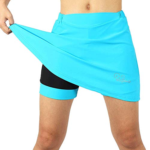 LXZH Bicicletas Mountain Bike Pantalones Cortos Mujer, Verano Ropa Interior Ciclismo Gel 5D Acolchado, MTB Deporte Culotte con Badana Transpirable Secado Rápido,Azul,XL