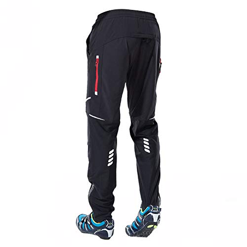 LY4U Hombres Pantalones de Ciclismo Pantalones Fleece a Prueba de Viento Invierno Cálido Equitación Correr Senderismo Pantalones al Aire Libre