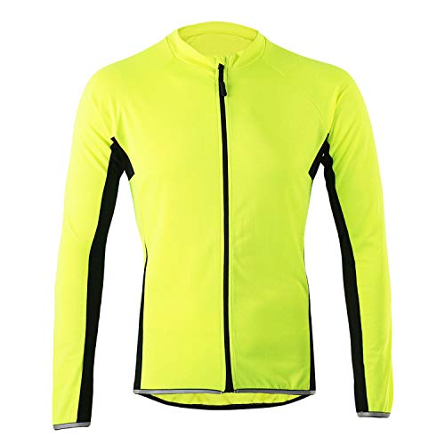 LY4U Maillot de Ciclismo de Manga Larga para Hombre Ciclismo Ciclismo Tops MTB Transpirable de Secado rápido Camisa de Bicicleta de montaña Ropa de Bicicleta de Carreras