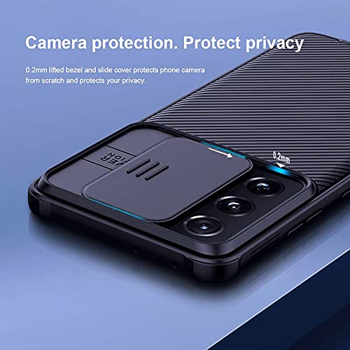 LYINUR Funda Compatible con Samsung Galaxy S21 Ultra 5G Carcasa con Cubierta de la Lente (NO para S21/S21 Plus), PC Anti-Arañazos Carcasa Protector Cover Fundas Compatible con Galaxy S21 Ultra 6.8"