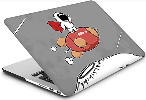 LYMDD Funda Compatibile con MacBook Pro 14 Pollici 2021 Model A2442 M1 Pro/M1 MAX con Touch ID,Delgado Plástico Carcasa Rígida Protector de Cubierta Teclado Cubierta,Astronauta en el Cohete