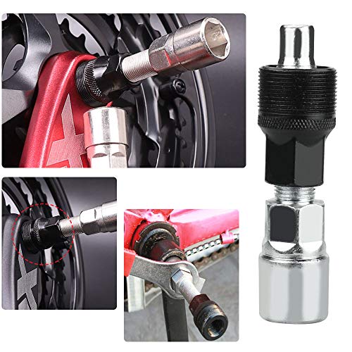 LYTIVAGEN 5 PCS Herramientas para Bicicleta de Montaña Multifuncional Llave Inferior Llave de Radios Manguito Inferior Herramienta de Extracción de Volante Herramienta de Extracción de Plato