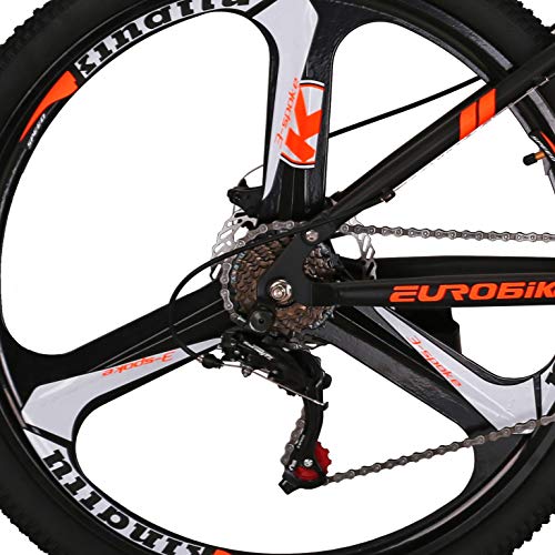 LZBIKE BICYCE G7 27.5 pulgadas bicicleta de montaña Floding Bike 3 radios ruedas shimano 21 velocidad cambio izquierda 3 derecha 7 marco absorción de choque bicicleta montaña naranja 27.5 pulgadas