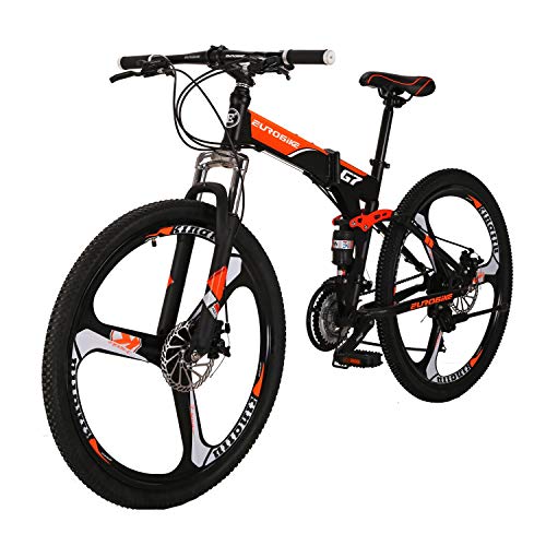 LZBIKE BICYCE G7 27.5 pulgadas bicicleta de montaña Floding Bike 3 radios ruedas shimano 21 velocidad cambio izquierda 3 derecha 7 marco absorción de choque bicicleta montaña naranja 27.5 pulgadas