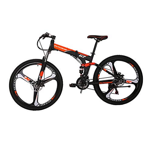 LZBIKE BICYCE G7 27.5 pulgadas bicicleta de montaña Floding Bike 3 radios ruedas shimano 21 velocidad cambio izquierda 3 derecha 7 marco absorción de choque bicicleta montaña naranja 27.5 pulgadas