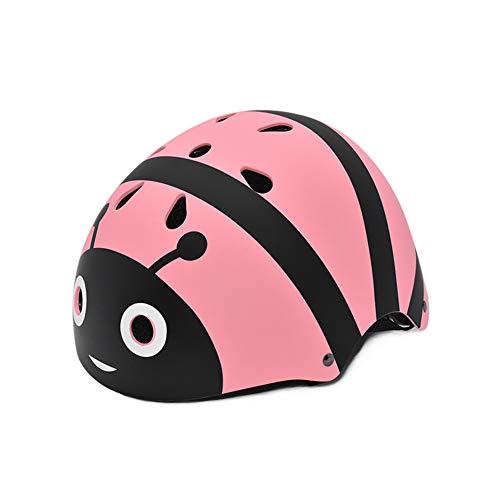 LZDMY Casco Ciclismo Bicicleta Niños Infantil Protección para Patines Patinete Patinaje Skate Monopatín Scooter para Deportes Regalo Bebe Proteccion (Abeja Rosa)