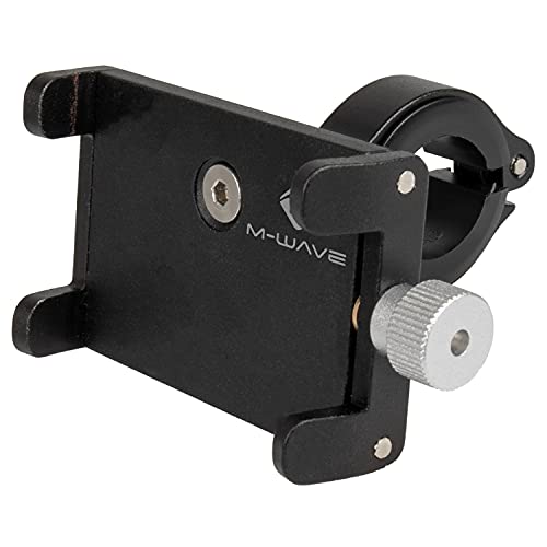 M-Wave Bike Mount Al, Soporte para Smartphone Unisex Adulto, Negro, 60-95 mm