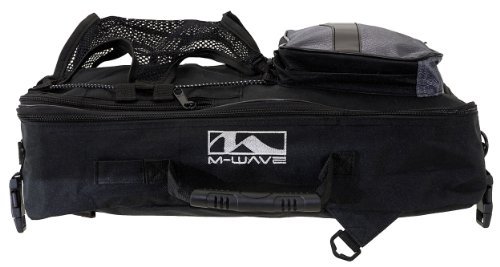 M Wave Bolsa Doble Bicicleta Amsterdam Double, Adultos Unisex, Negro y Azul